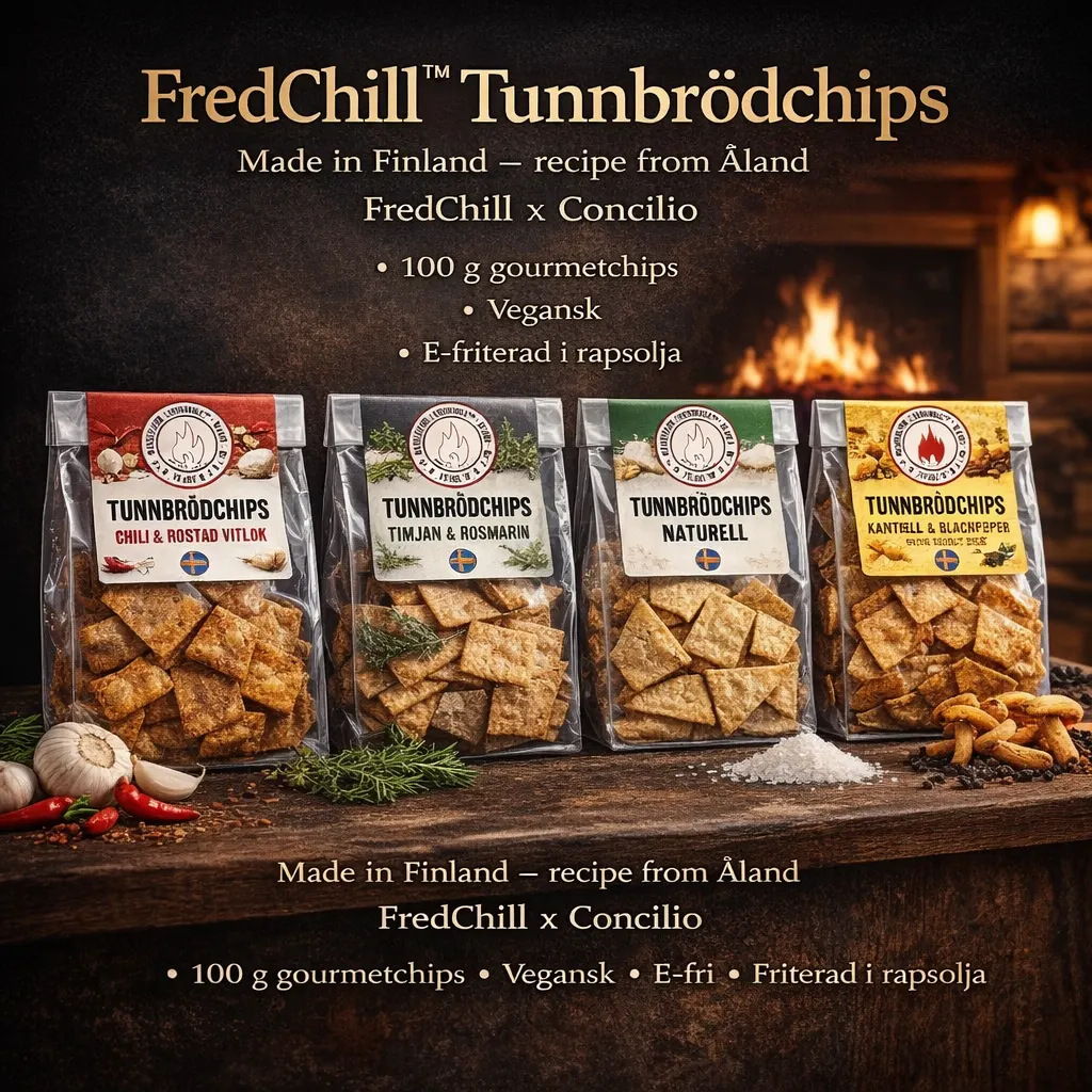 FredChill™ Tunnbrödchips — Eget varumärke / packaging